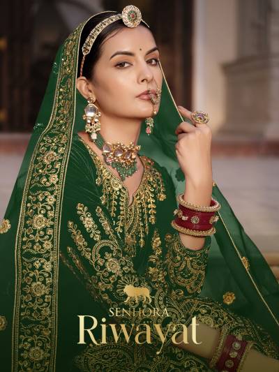 RIWAYAT BY SENHORA VELVET ANARKALI GOWN WHOLESALER IN INDIA